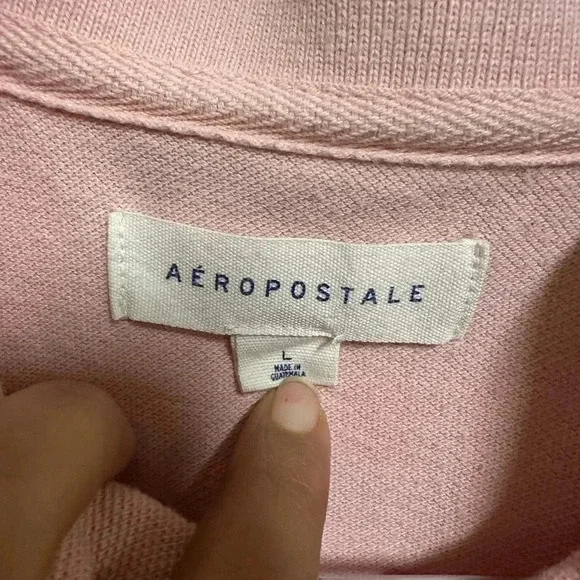 Aeropostale Pink Polo Shirt Size L - Picture 4 of 4